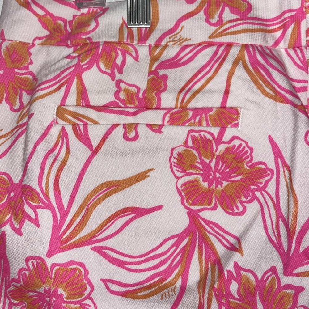 Lilly Pulitzer Buttercup Shorts NWT Size 8 Resort White Lovely Long Stems $74 - Picture 7 of 11